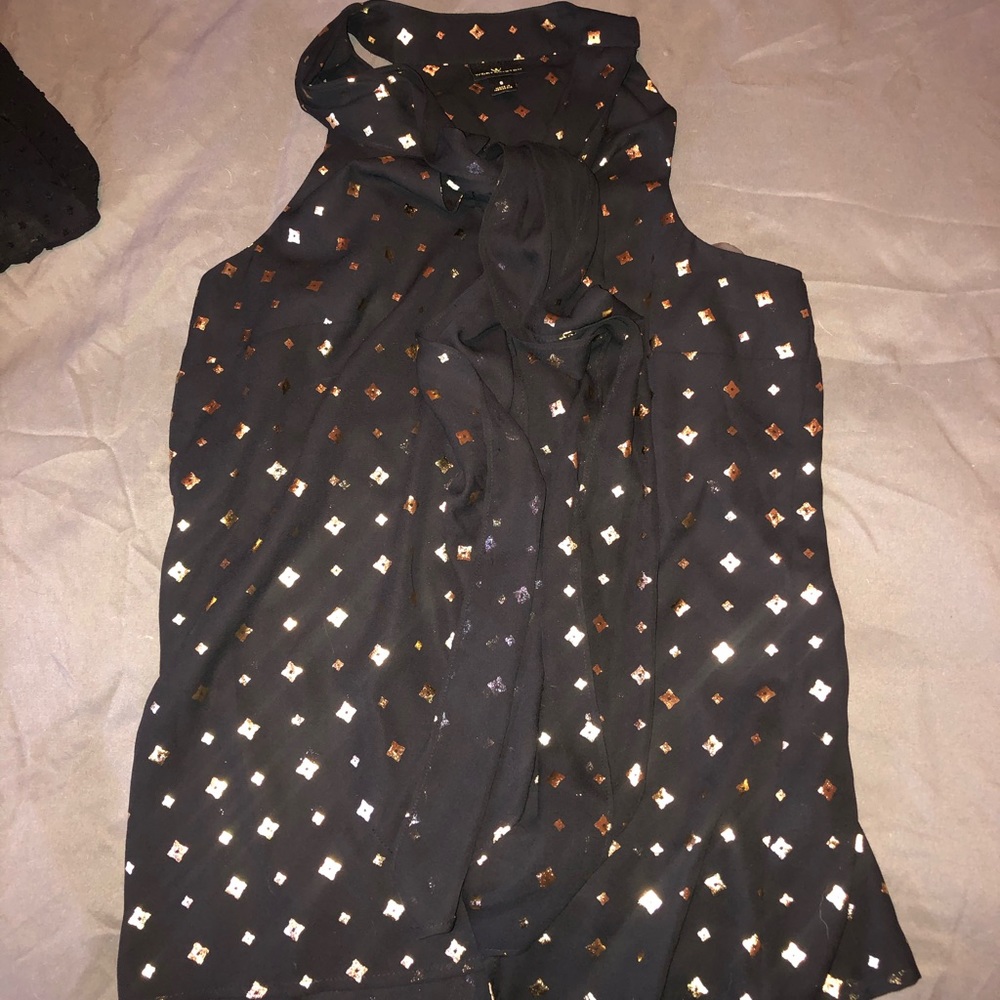 Black and gold dress shirt